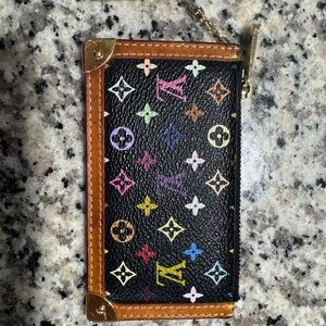 Louis Vuitton Black Multicolor Monogram Pouch